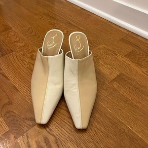Sam Edelman pointed toe two tuned mules